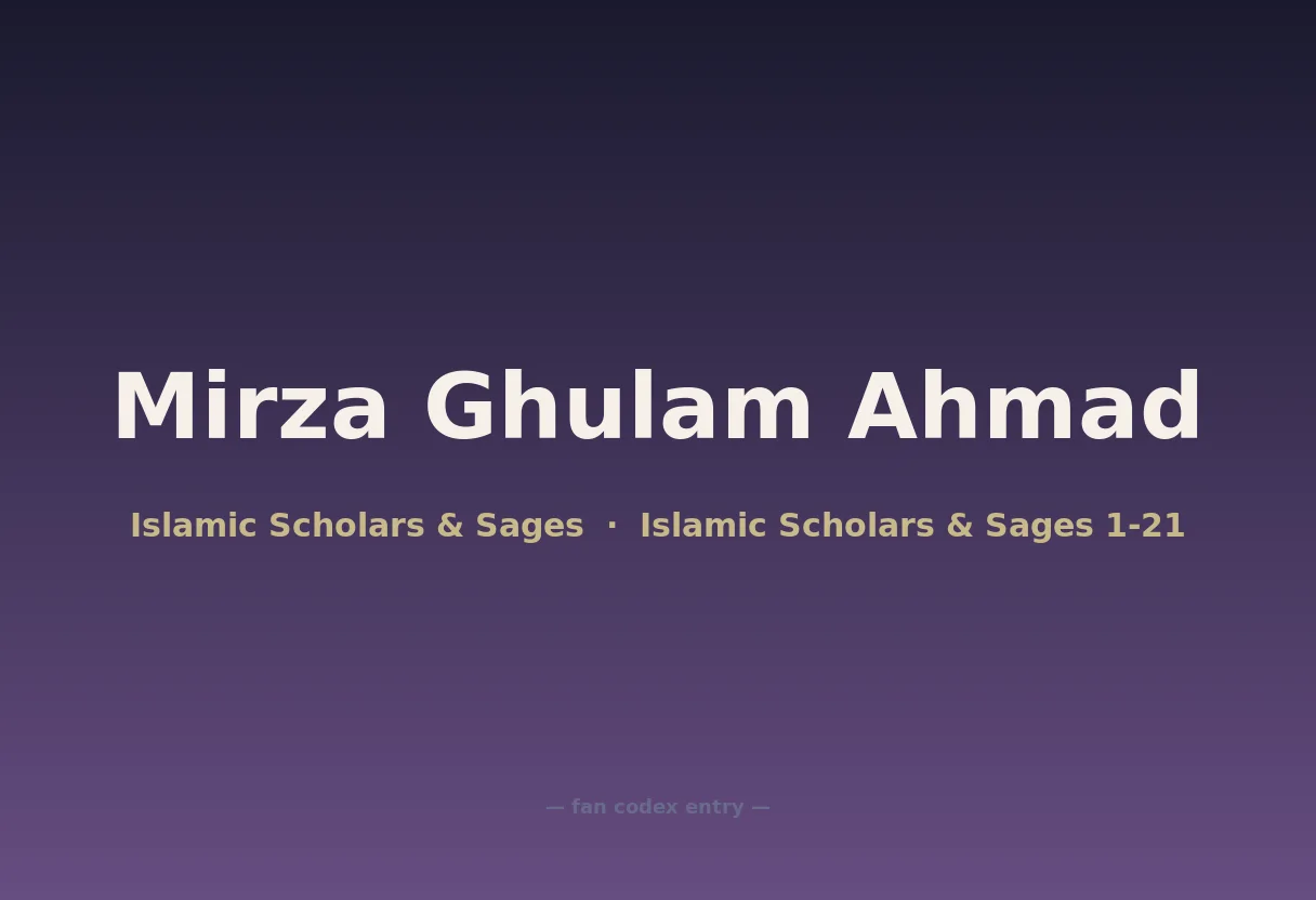 Mirza Ghulam Ahmad